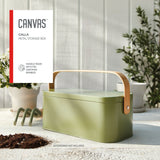 Metal Gardening Storage Container, Iron, Green L4X7 - product image 3