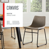Scottie Modern Fabric Dining Chair, Dark Grey O8B0 - product image 5