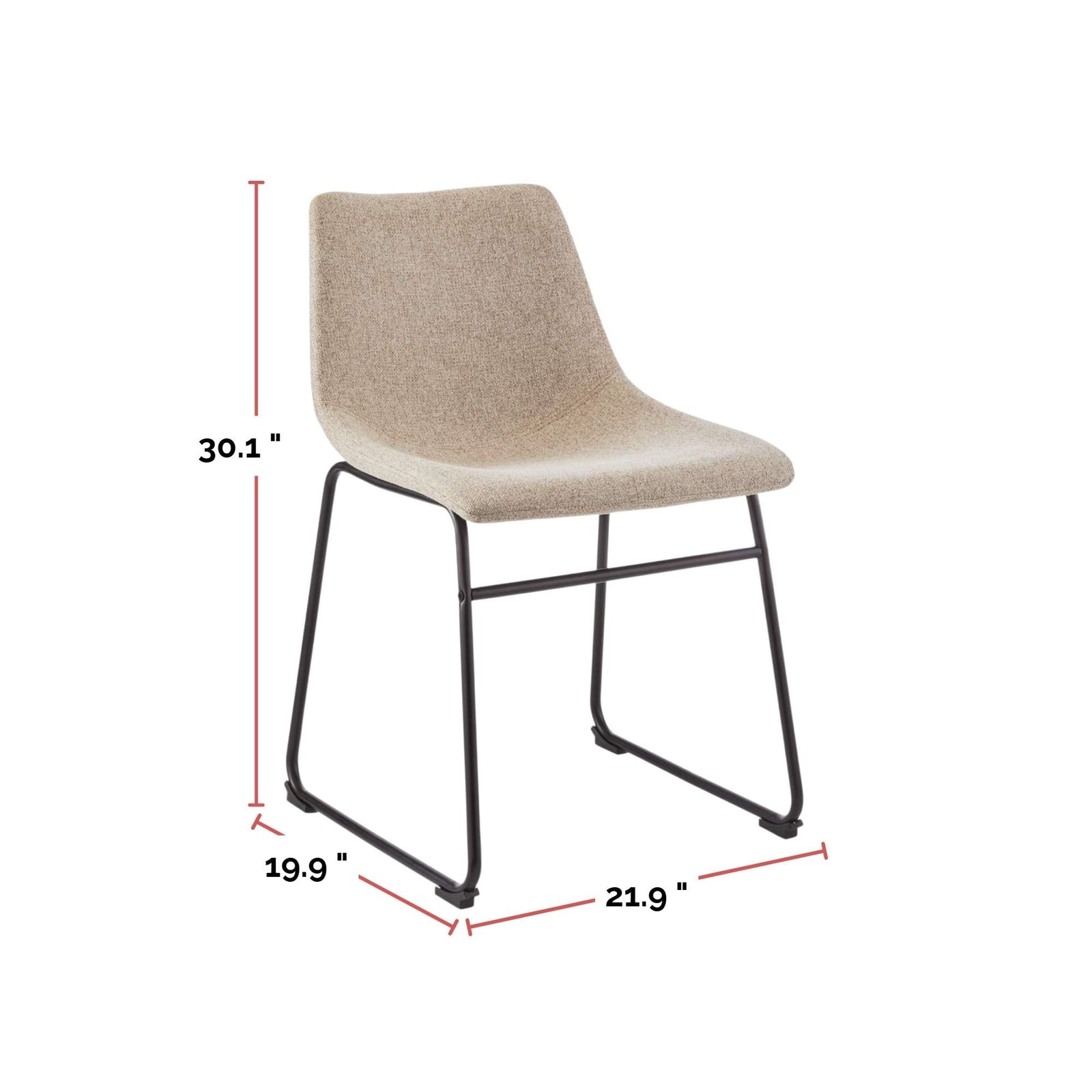 Scottie Modern Fabric Dining Chair, Dark Grey C5X2 - product image 6