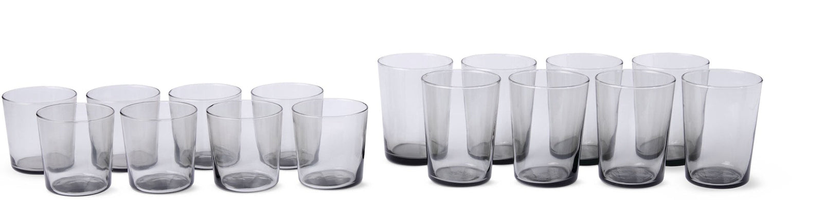 Smoked Glassware Tumbler Set, 13 oz & 19 oz, 16-pc K8Y6 - product image 1