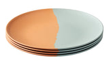 Two-Toned Side Plate Set, Round, Bamboo, 4-pk V2Y8 - product image 1