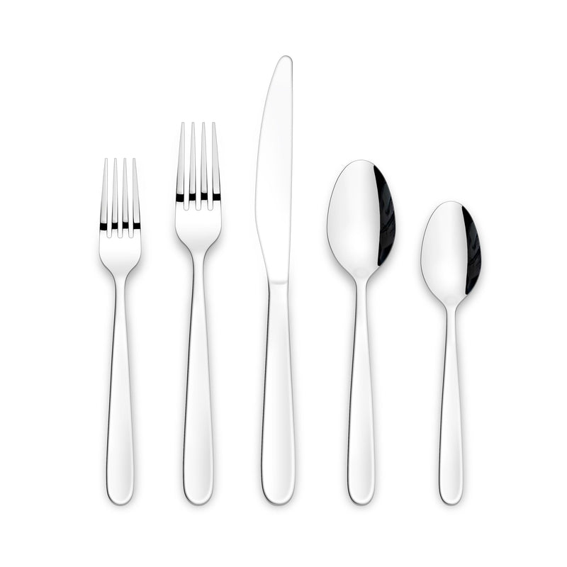 Wembury Scoop Handle Flatware Set, Stainless Steel, Serves 10, 50-pc R0Y5