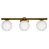 Winslow 3-Light Vanity Light Fixture with Opal Glass Shades, Brushed Gold E3D9 - product image 1