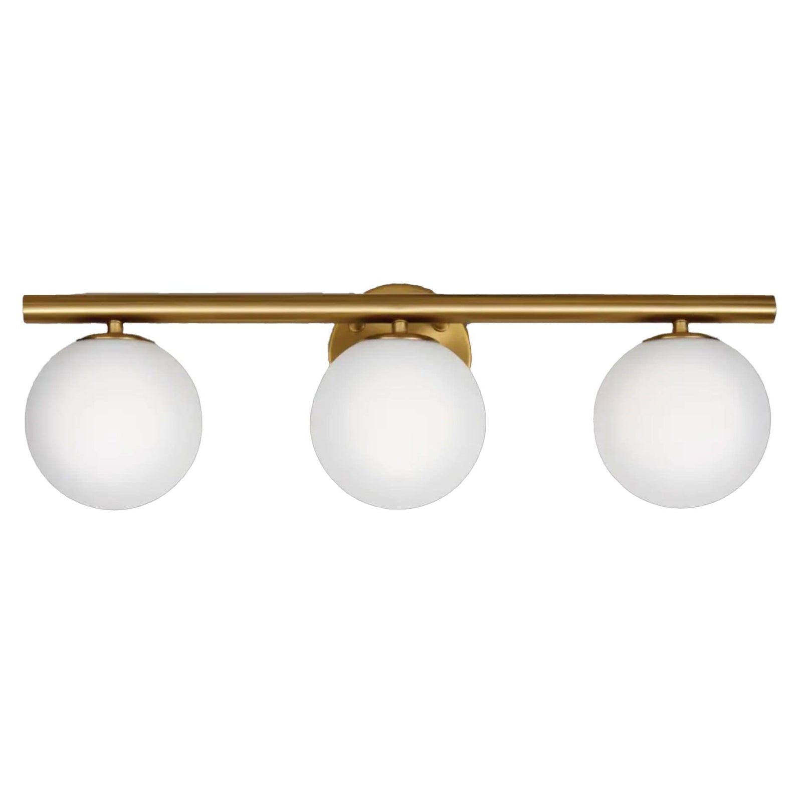Winslow 3-Light Vanity Light Fixture with Opal Glass Shades, Brushed Gold E3D9 - product image 1