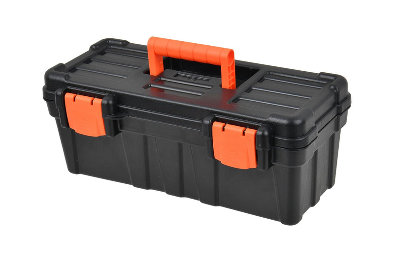2.0 Sturdy Toolbox with Carry Tray, Black, 13-in B4B6