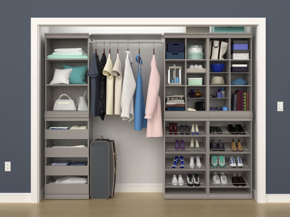 Modular Stackable Closet Storage Shelf Unit, Taupe Q0C2 - product image 4