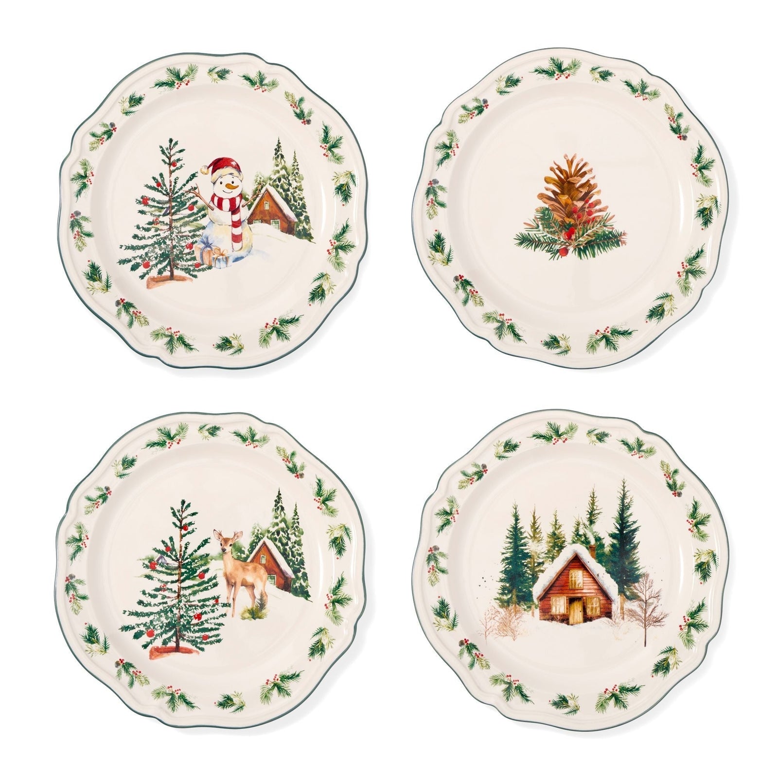 Home 15-cm Winter Berry Appetizer Plates, 4-pk N2E8 - product image 1