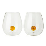 Home 591-mL Borosilicate Pumpkin Wine Tumbler, 2-pk O9O8 - product image 1