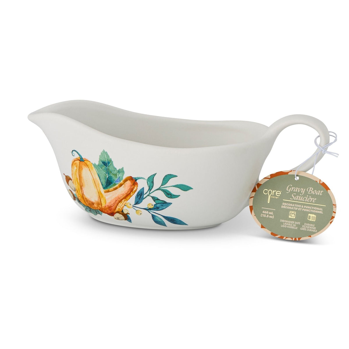 Home Dishwasher Safe Stoneware Harvest Gravy Boat T6S0 - product image 1