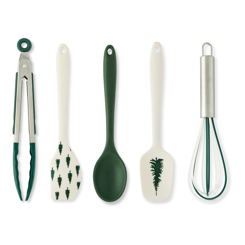 Home Evergreen Stain-Resistant Mini Utensils Set, 5-pc J9O4