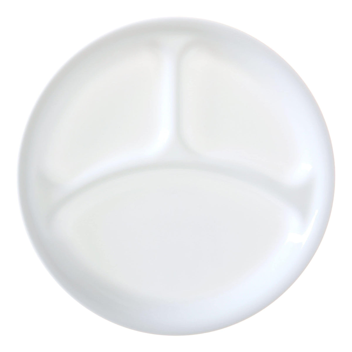 Glass Divided Dinner Plate, 10.25-in, White V6P7 - product image 1
