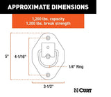 1-3/8-in x 1-7/8-in Recessed Tie-Down Ring (1200-lb, Clear Zinc) Y1Y0 - product image 3