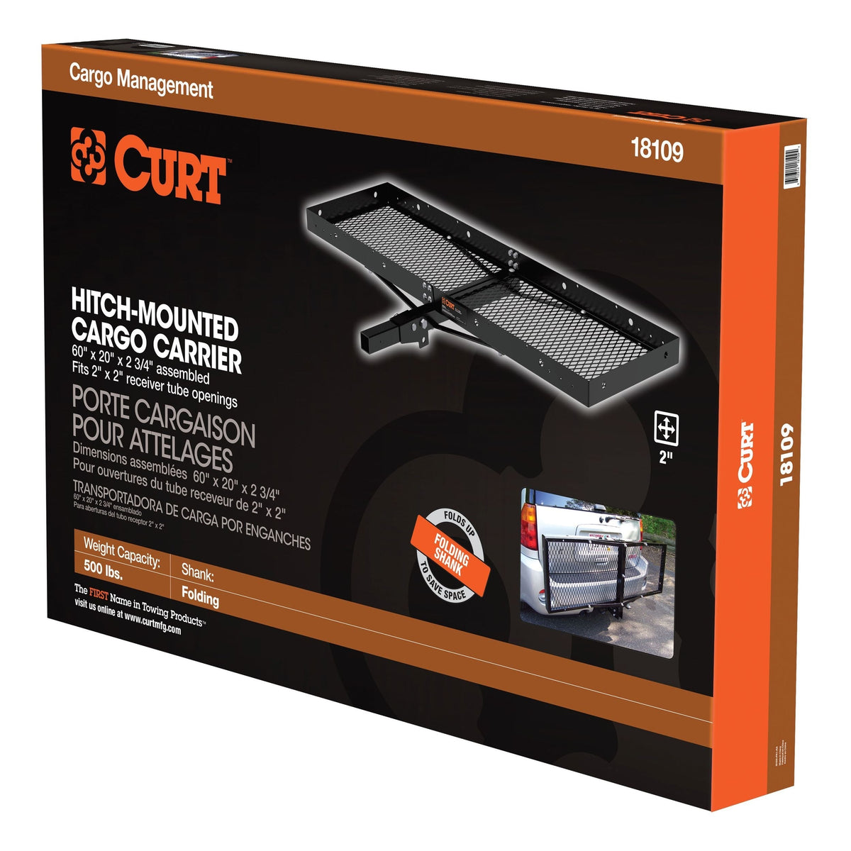 18109 Steel Tray-Style Cargo Carrier, 60 x 20-in, 500-lb W8J1 - product image 2