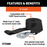 29450 15-ft Winch Strap with Snap Hook (1,100-lb) G3M9 - product image 4