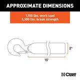29450 15-ft Winch Strap with Snap Hook (1,100-lb) G3M9 - product image 5