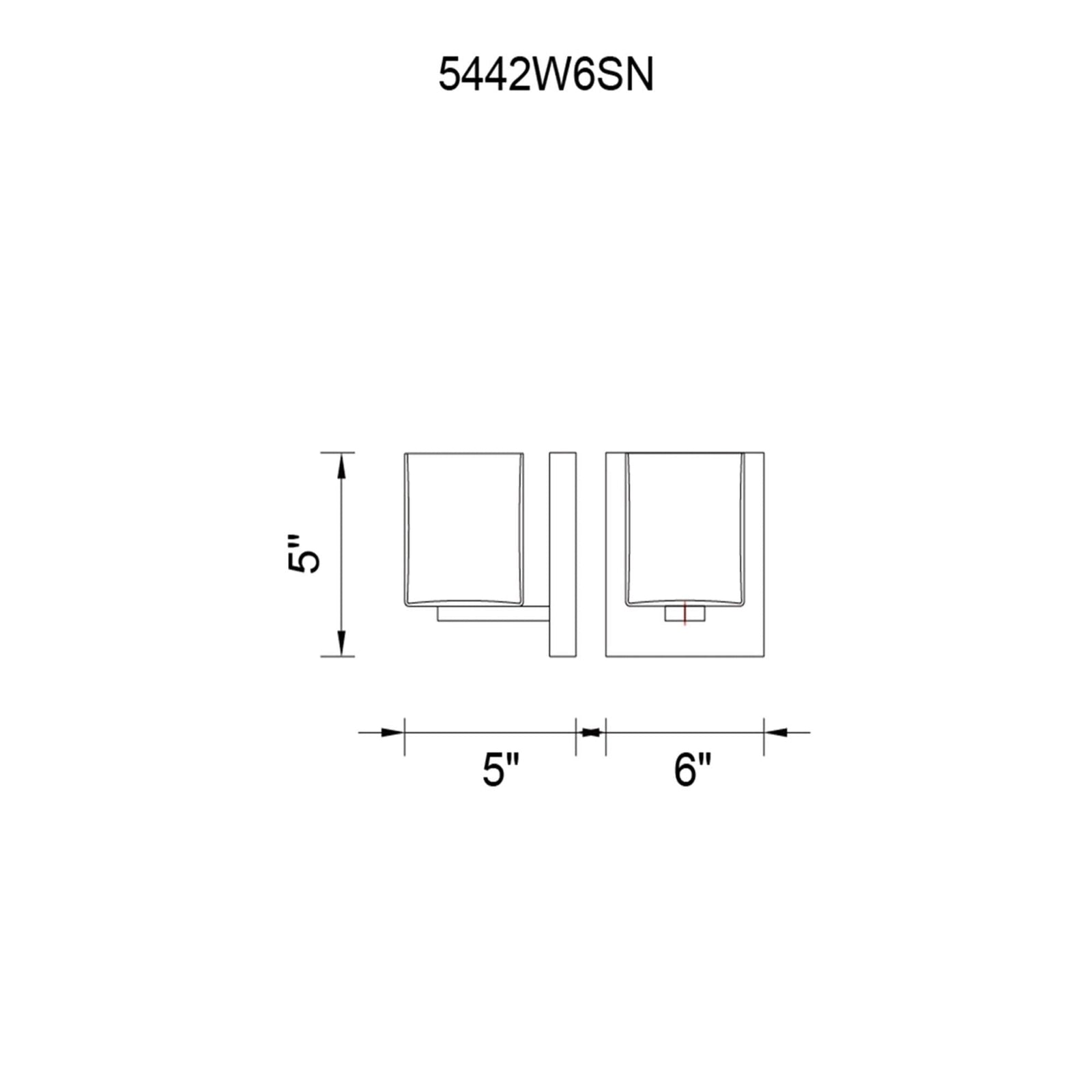 Lighting Cristini 1-Light Nickel Bathroom Sconce M6D8 - product image 6