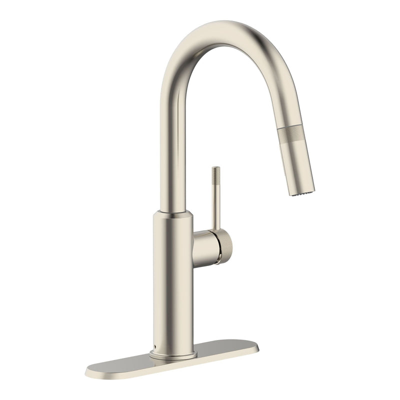 Colby 1-Handle Pull-Down Kitchen Faucet with Knurled Accents, Stainless Steel V2S4