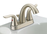 Plymouth Double Handle 4-in Centreset Bathroom Sink Faucet with Pop-Up Drain, Brushed Nickel K8U8 - product image 2