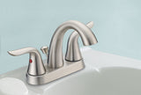 Plymouth Double Handle 4-in Centreset Bathroom Sink Faucet with Pop-Up Drain, Brushed Nickel G1Z6 - product image 4