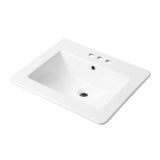 Square Drop-In Basin with Overflow, White, 21 x 18.5-in H1X9 - product image 1