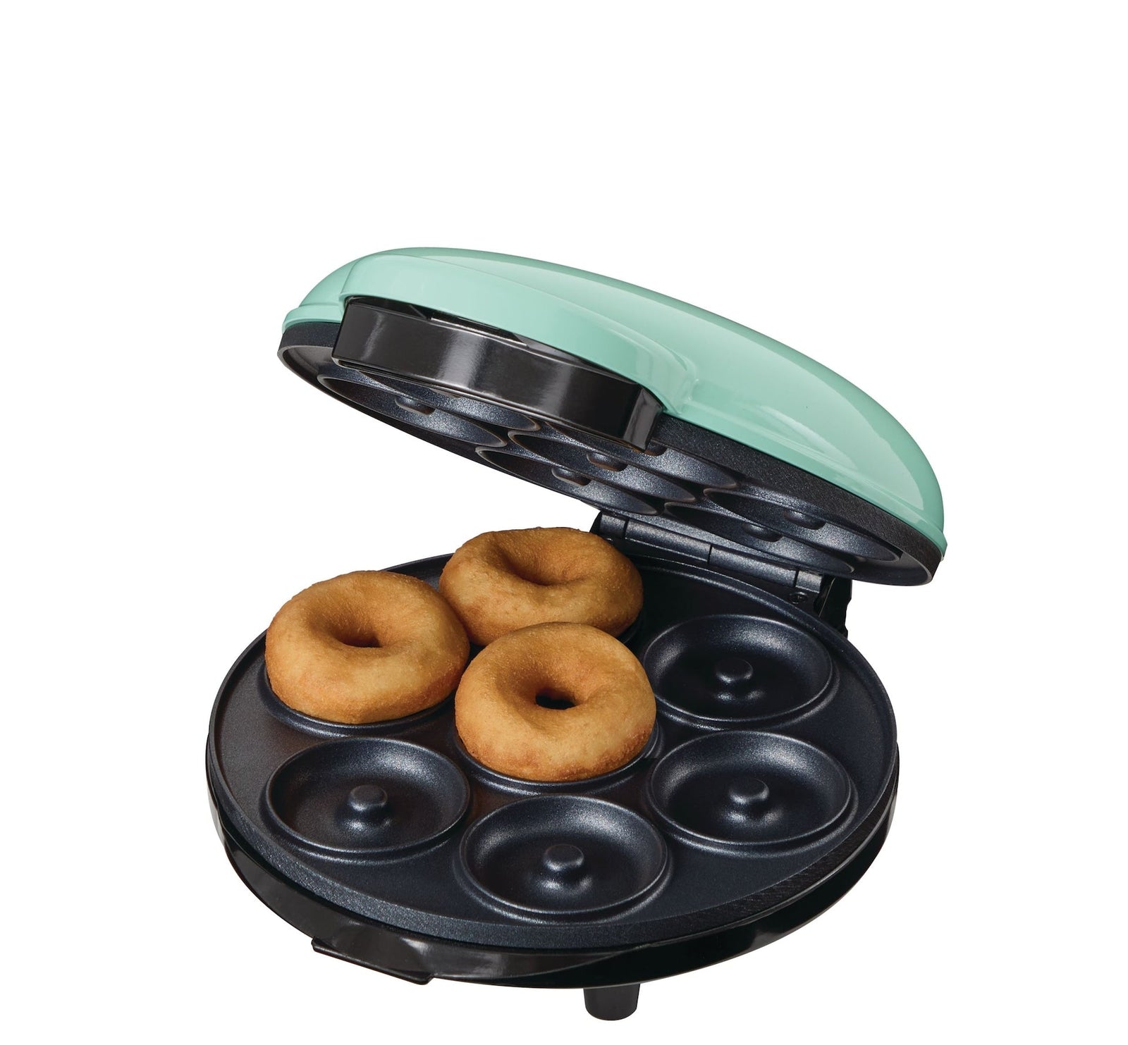 Express Mini Compact Electric Donut Maker, Non-Stick Surface, Aqua G4E0 - product image 1