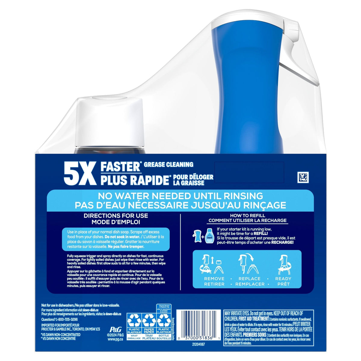 Platinum Powerwash Dish Spray, Fresh Scent Bundle, 1 Starter-Kit N6I2 - product image 3
