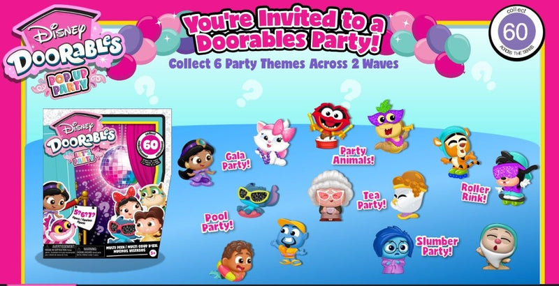 Doorables Pop Up Party Multi Peek for Ages 5+, Assorted Figures B8W6