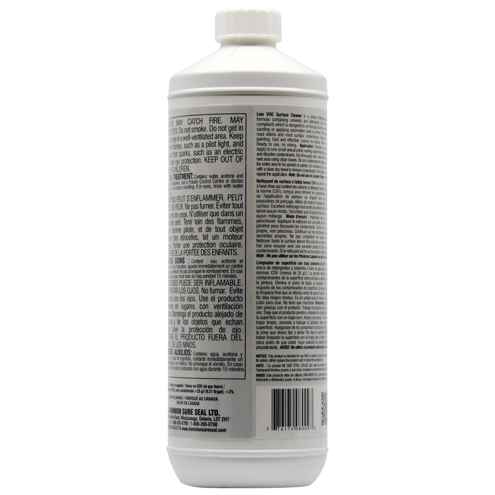Sure Seal Low VOC Wax & Grease Remover, 946-ml V8E8 - product image 2