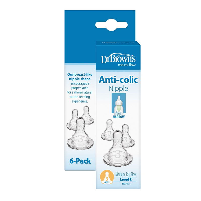 Natural Flow Level 3 Silicone Nipples, 6-pk G9W3