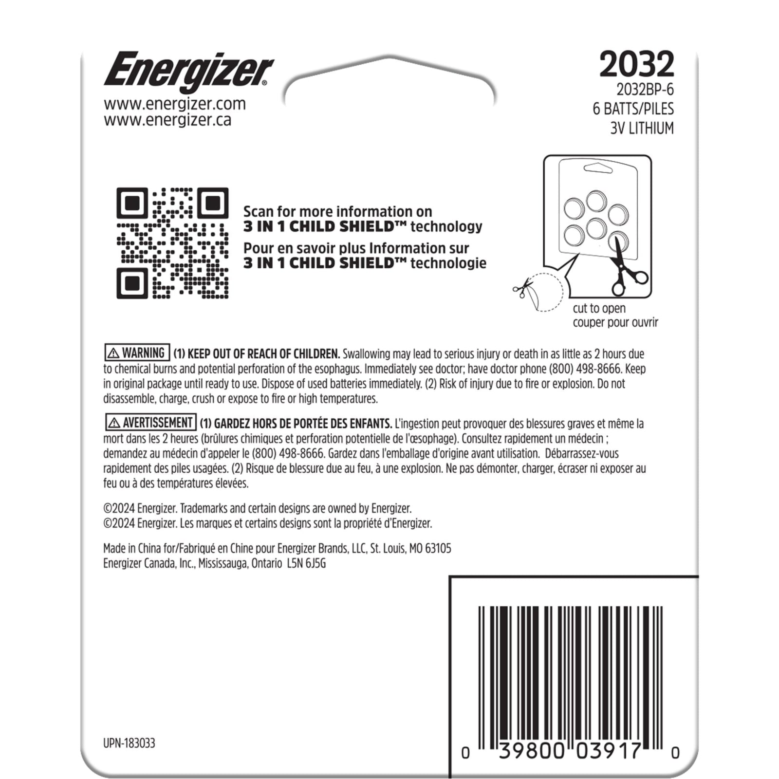 6-pk CR2032 3V / 3 Volt Lithium Coin Cell Batteries, Long Lasting X2V5 - product image 3