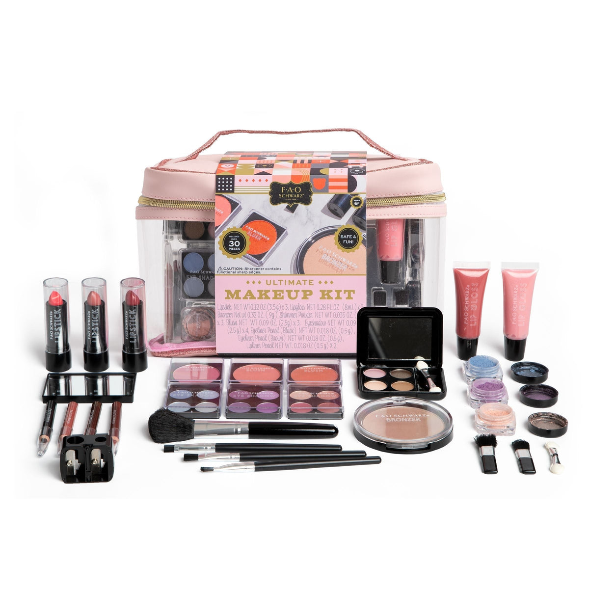 Girls Ultimate Makeup Artist Set, 30 Piece, Pastel Pink Y7A8 - product image 1