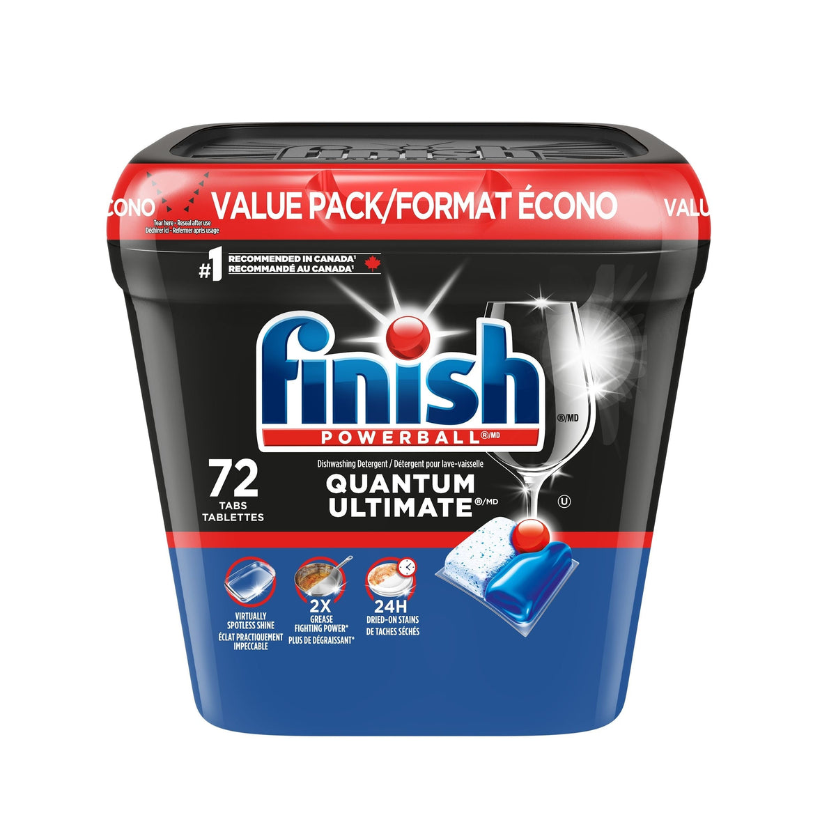 Quantum Ultimate Dishwasher Detergent Tabs, Fresh Scent, 72-pk P7F8 - product image 1
