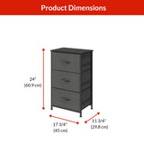 Fabric 3-Drawer Storage Organizer, Grey T9U6 - product image 1