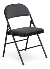 Fabric Folding/Compact Chair, Grey Fabric & Black Frame N9U4 - product image 1