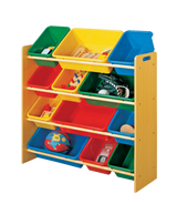 Kids 12-Bin Bedroom/Playroom Toy Storage Organizer, Yellow O9C1 - product image 2
