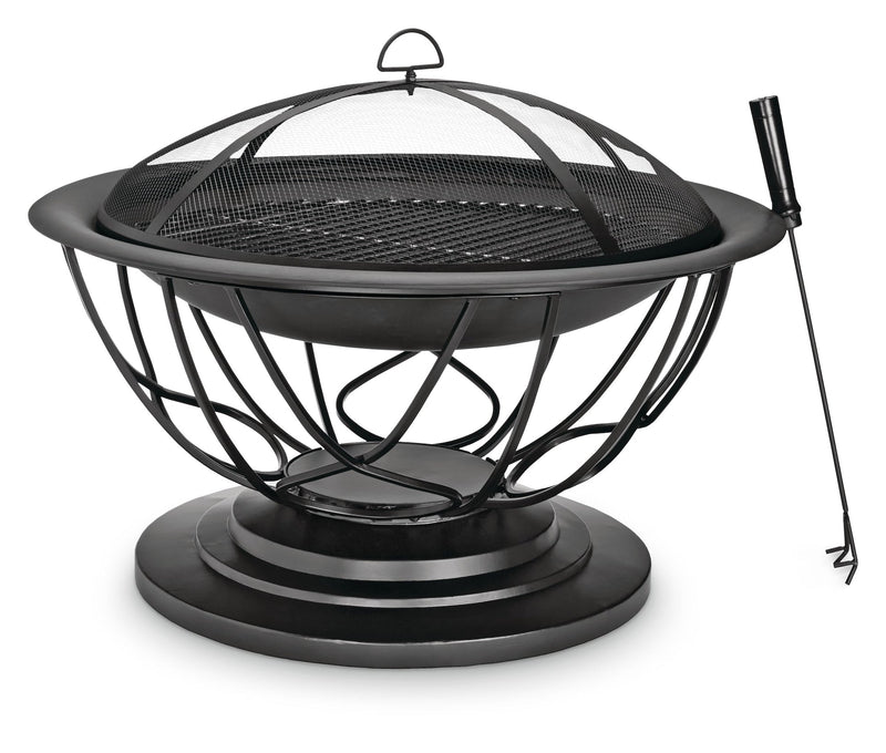 Savona Round Wood-Burning Outdoor Fire Bowl/Fire Pit, 29.5 x 20-in D6P2