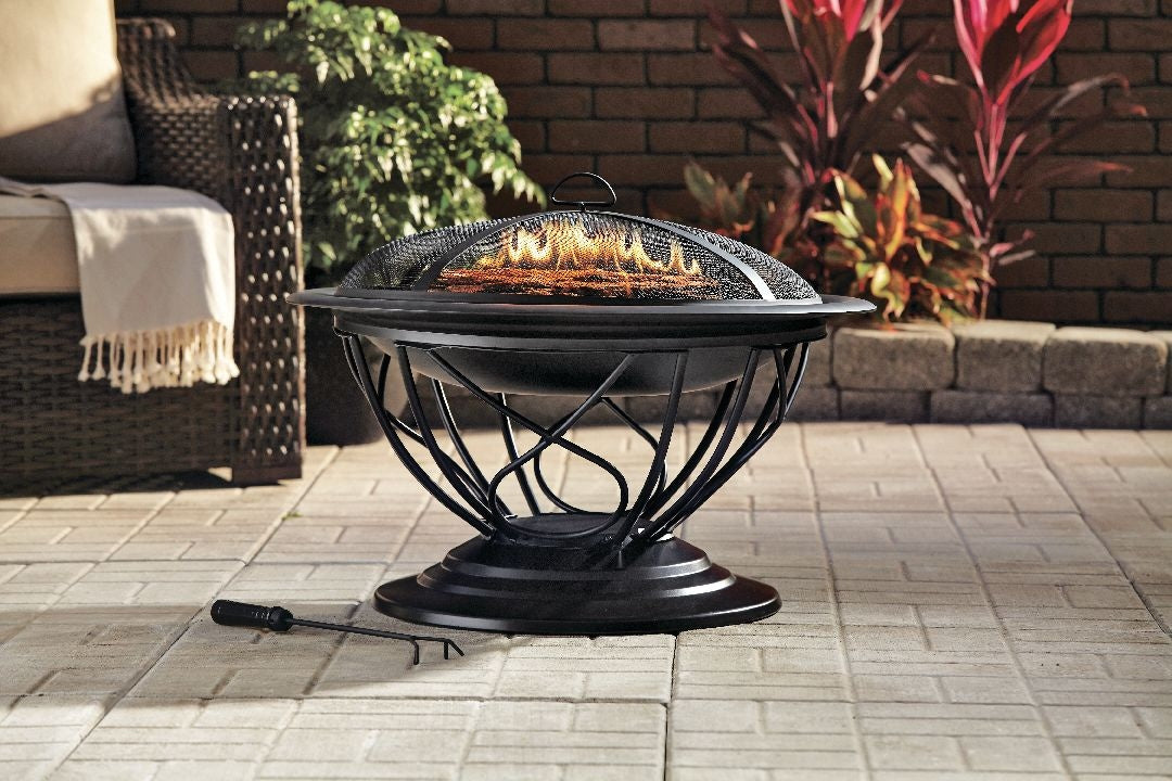 Savona Round Wood-Burning Outdoor Fire Bowl/Fire Pit, 29.5 x 20-in D6P2 - product image 8