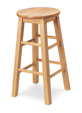 Solid Wood 24" Bar Stool Armless Backless, Natural Finish W6P8 - product image 1