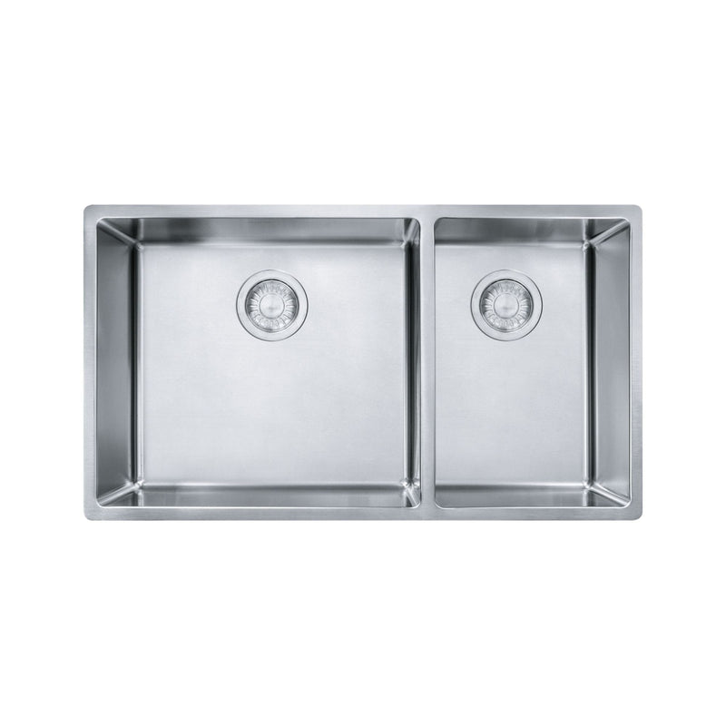 18-Gauge Stainless Steel Double Sink, 31x18-in L9D3