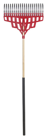 Multi-Purpose Poly Steel 20-Tine Leaf Rake, Wooden Shaft, 65.5-in W7X3 - product image 3