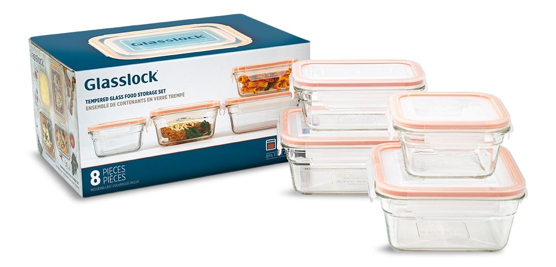 Glass Food Storage Container Set with Leakproof Lids, 4 Count X0K2 - product image 1
