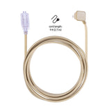 9-ft 16/2 Fabric Extension Cord, Right Angle Plug, 3 Outlets, Gold S1K3 - product image 8