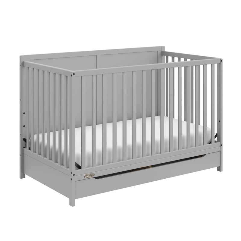 Melrose 5-In-1 Convertible Crib, Grey I7R3