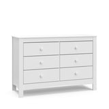Noah 6-Drawer White Interlocking Double Dresser/Chest O2K2 - product image 1
