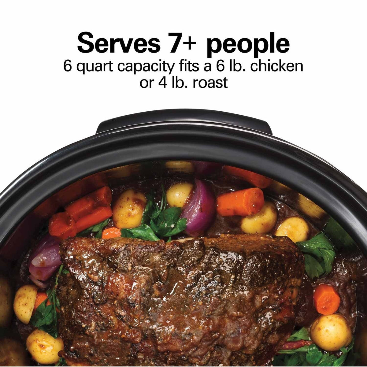 Programmable Defrost Slow Cooker, Black, 6-qt M1T9 - product image 6