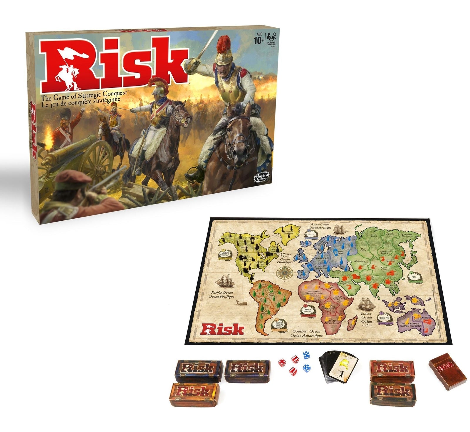 Risk Strategy Board Game, Includes 12 Secret Missions, Ages 10+ D8P1 - product image 1