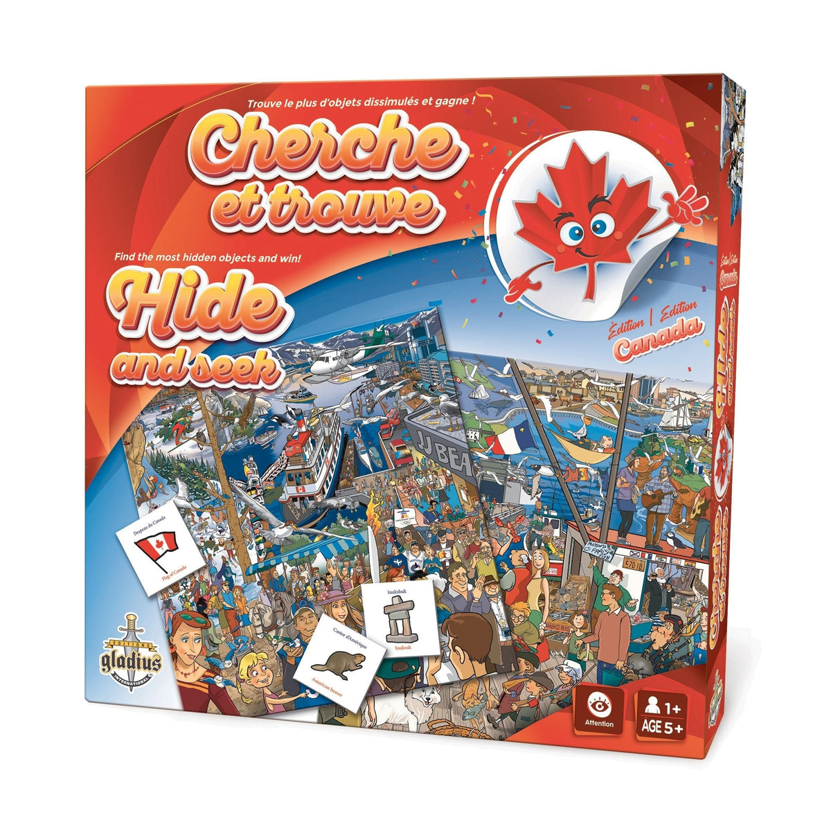 and Seek Family Board Game, Canada-Edition, Bilingual, Ages 5+ C0W5 - product image 1