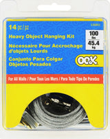 Heavy Duty All WAll Hanger Kit, InstAllation Hardware, 100-lb Capacity Z9A6 - product image 1
