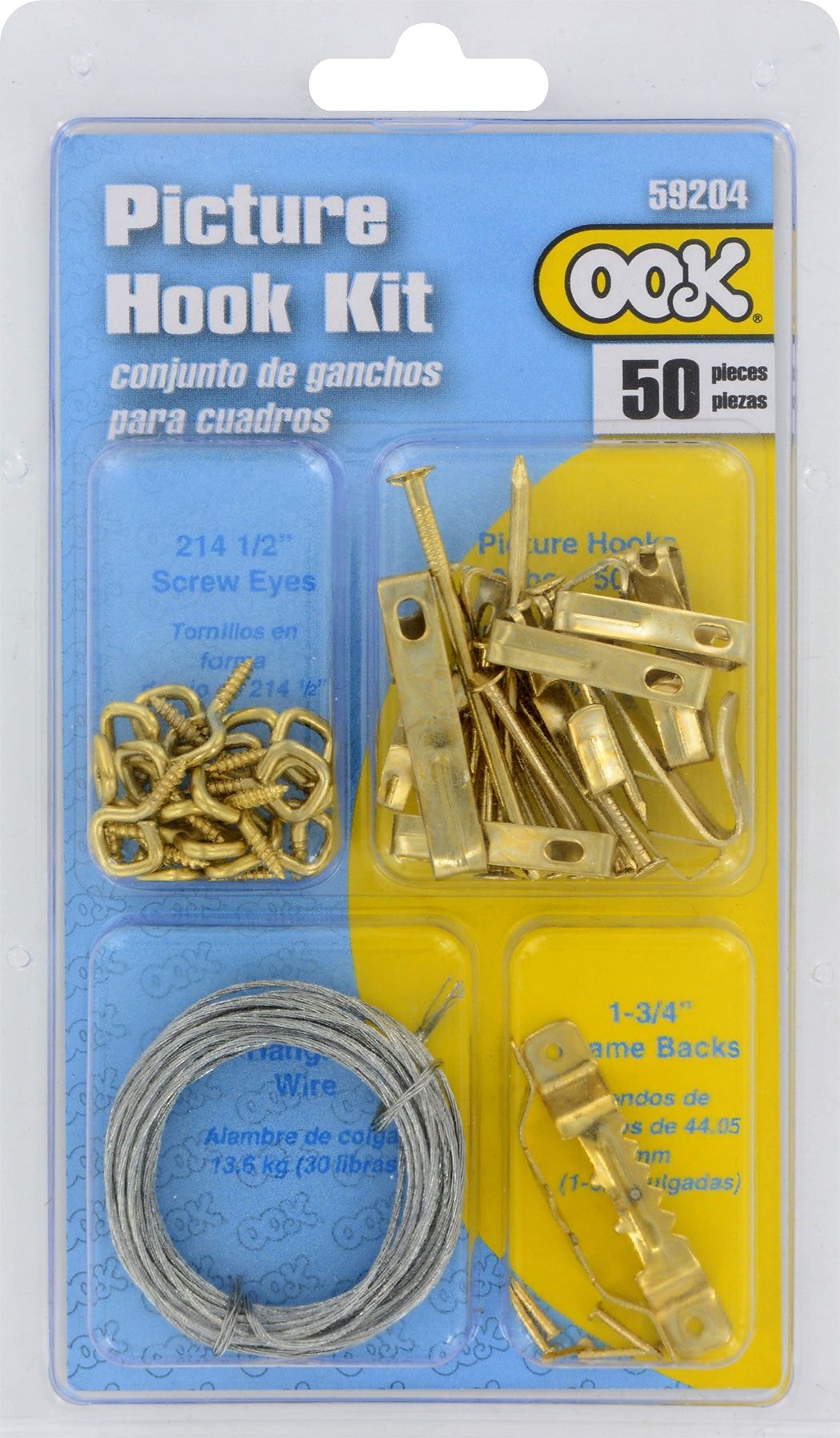 Picture Hanging Kit with Sawtooth Hangers and Screws, 50-pc T9F8 - product image 1