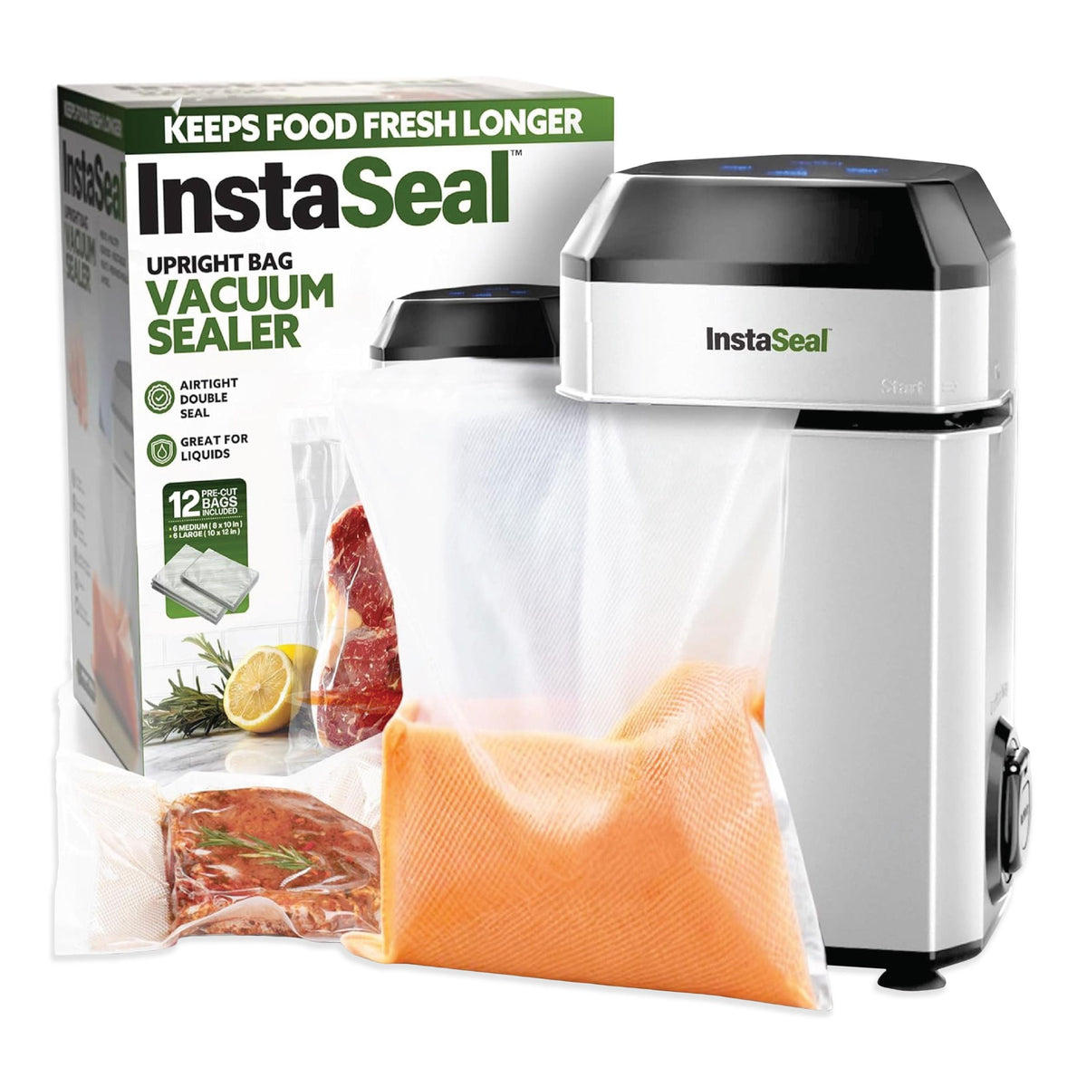 Upright Bag Food Vacuum Sealer with 12 Bags Z0D2 - product image 1
